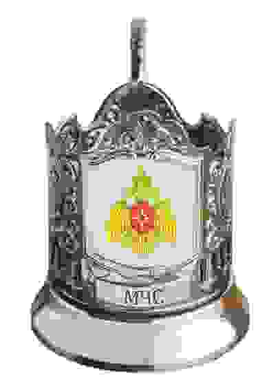Подстаканник черненый сублимация (Герб МЧС)