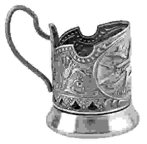 Подстаканник "Армия" никелированный с чернью