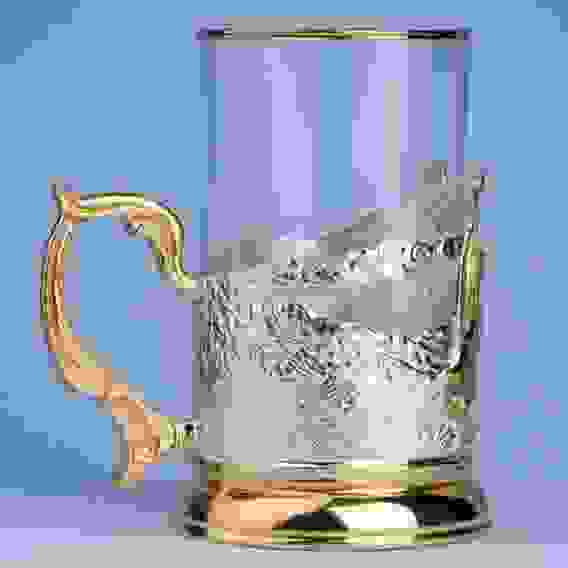 Подстаканник литой Лошади (серебрение, золочение)