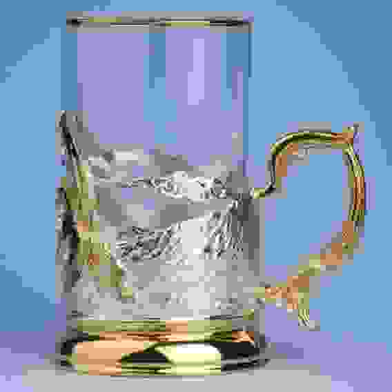 Подстаканник литой Лошади (серебрение, золочение)
