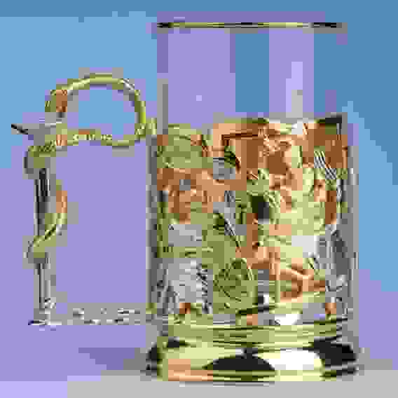 Подстаканник литой Медики (серебрение, золочение)