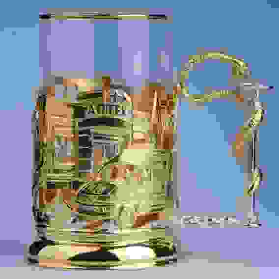 Подстаканник литой Медики (серебрение, золочение)