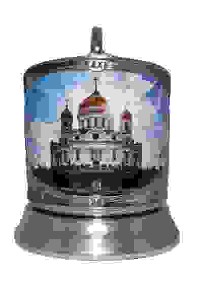 Подстаканник с цветным логотипом "Храм Христа Спасителя" новая пластина