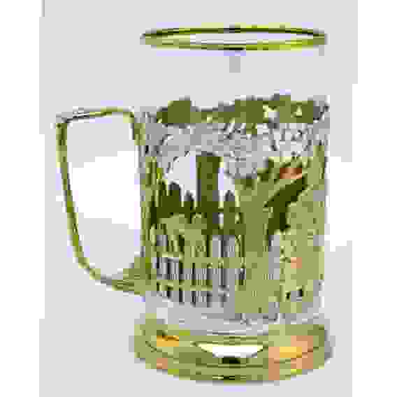 Подстаканник "Чаепитие" (серебрение, золочение)