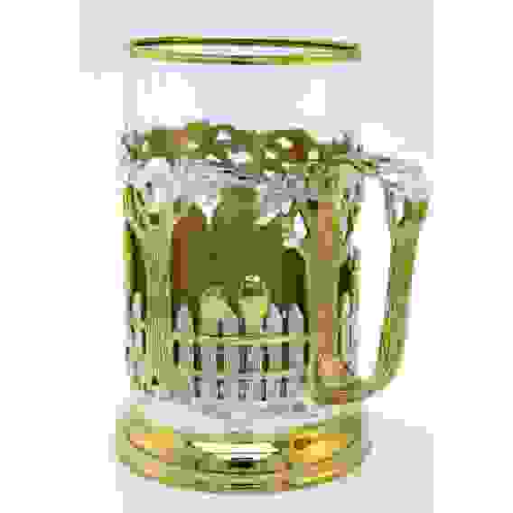 Подстаканник "Чаепитие" (серебрение, золочение)