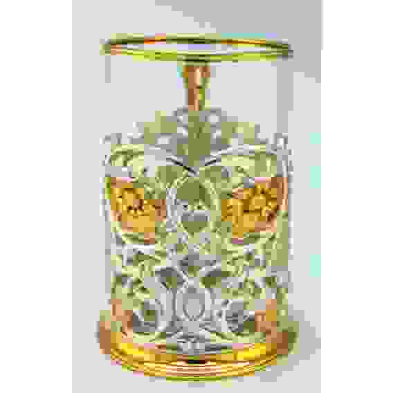 Подстаканник "Цветы" (серебрение, золочение)