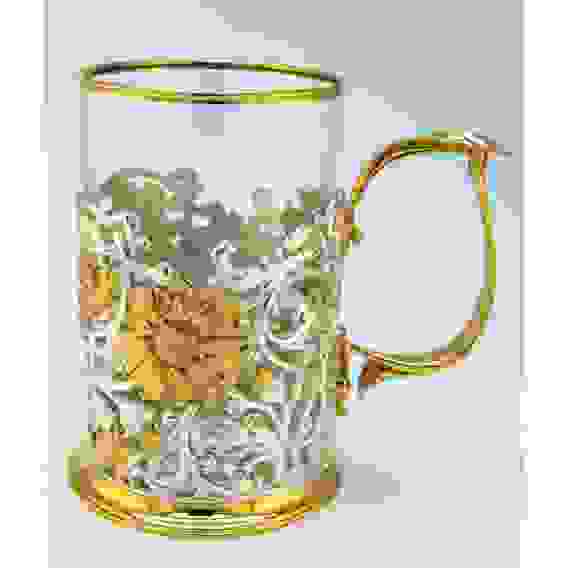 Подстаканник "Цветы" (серебрение, золочение)