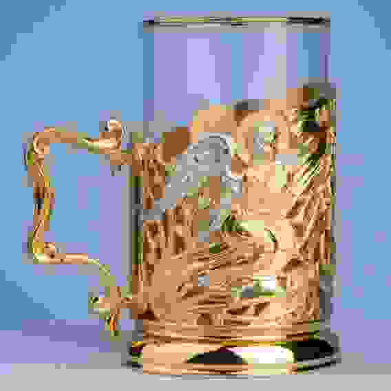Подстаканник литой Кулич (серебрение, золочение)