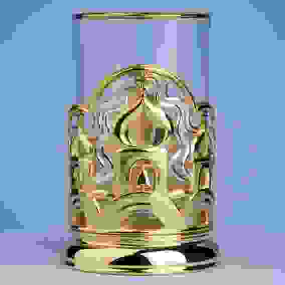 Подстаканник литой Малиновый звон (серебрение, золочение)