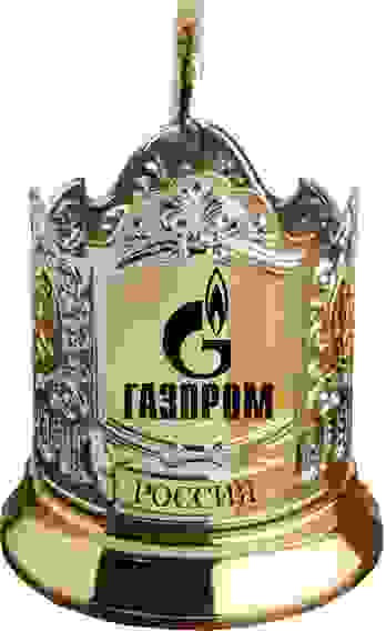 Подстаканник позолоченный с гравировкой "ГАЗПРОМ"
