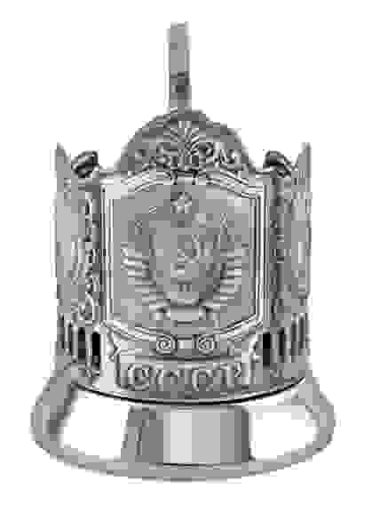 Подстаканник "Герб СССР" никелированный с чернью