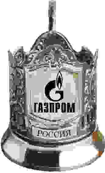 Подстаканник черненый с гравировкой "ГАЗПРОМ"