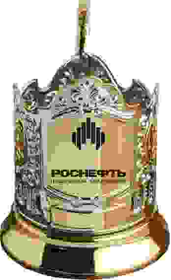 Подстаканник позолоченный с гравировкой "Роснефть"
