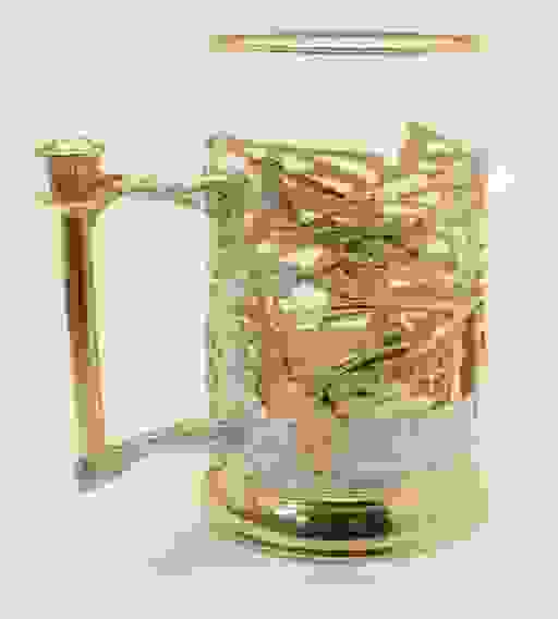 Подстаканник литой Вертолет (серебрение, золочение)