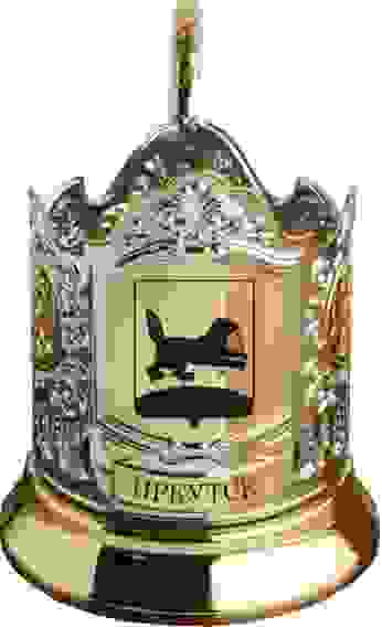 Подстаканник позолоченный "Герб Иркутска"