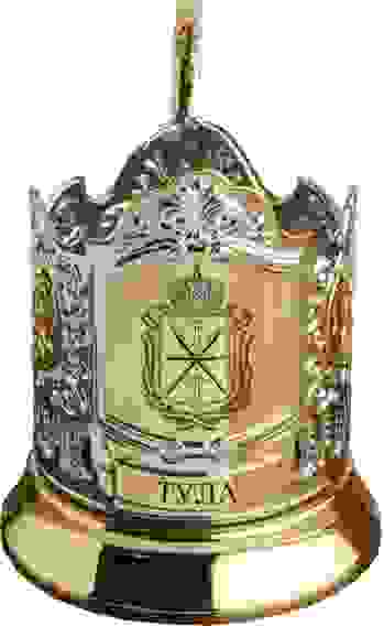 Подстаканник позолоченный "Герб Тулы"