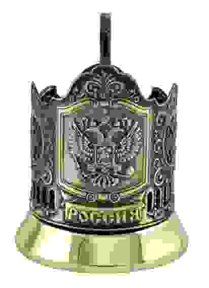 Подстаканник латунный "Герб РФ"