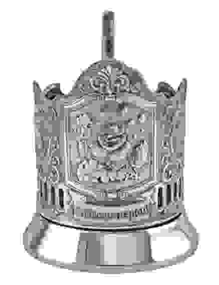 Подстаканник "Банный" никелированный с чернью