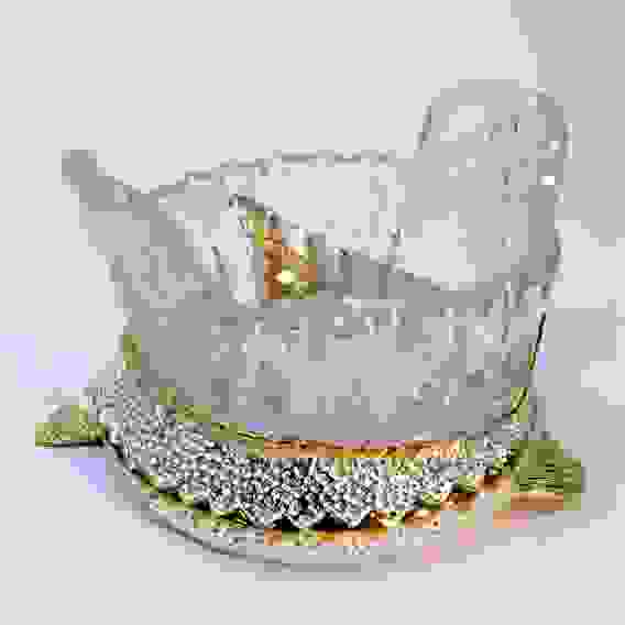 Икорница Осётр (серебрение, золочение)