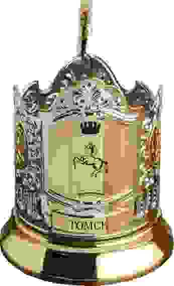 Подстаканник позолоченный "Герб Томска"