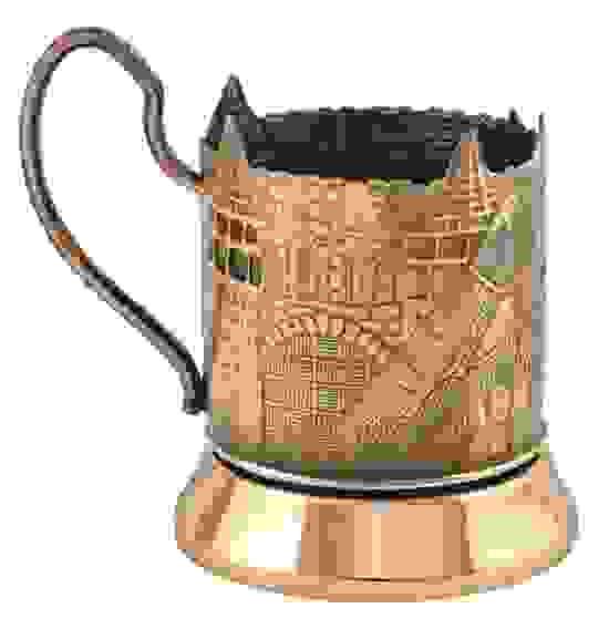 Подстаканник медный "Богатырская застава"