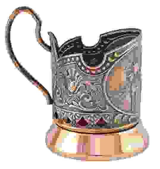 Подстаканник медный "Три богатыря"