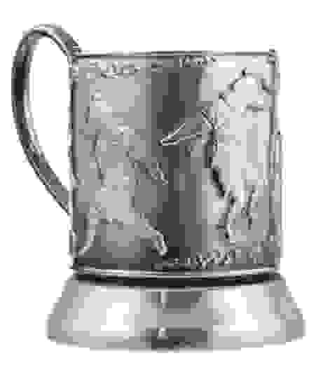 Подстаканник "Чемпионат мира-18" никелированный с чернью