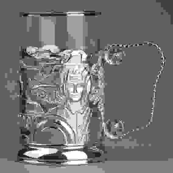 Подстаканник литой никелированный Танки