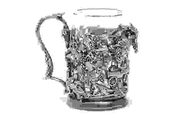 Подстаканник "Виноград" (Серебрение)