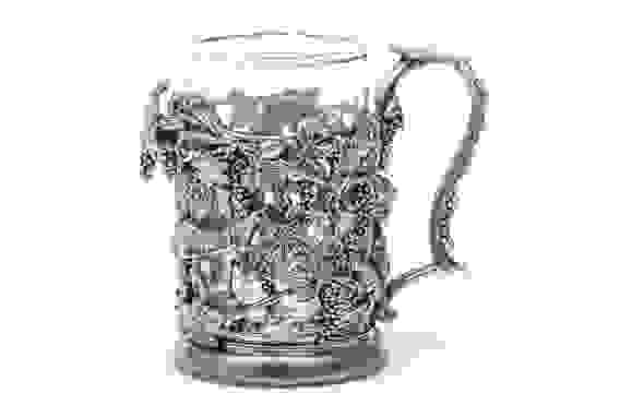 Подстаканник "Виноград" (Серебрение)