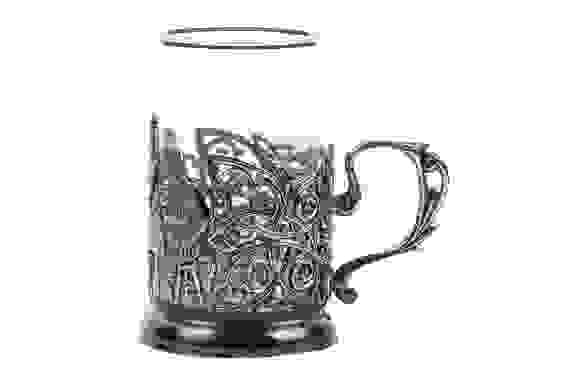 Подстаканник "Чаепитие" (Серебрение)