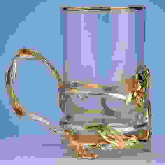 Подстаканник литой Ирис (серебрение, золочение)