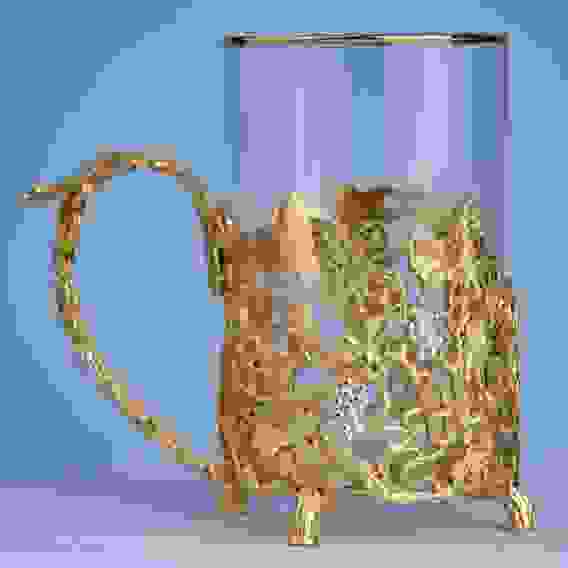 Подстаканник литой Лоза (серебрение, золочение)