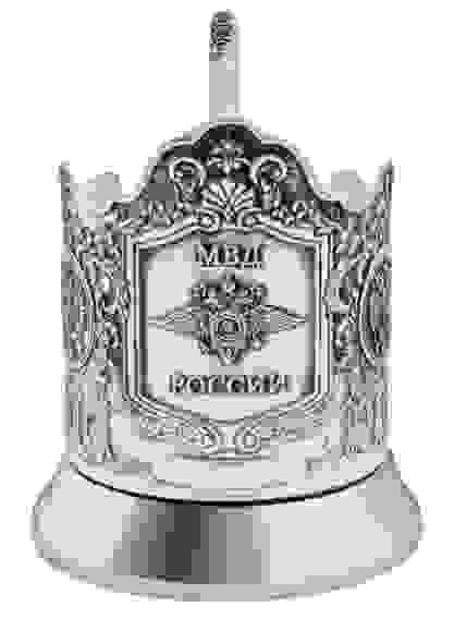 Подстаканник посеребренный "МВД"