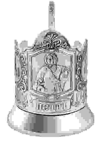 Подстаканник посеребренный "Пётр 1"