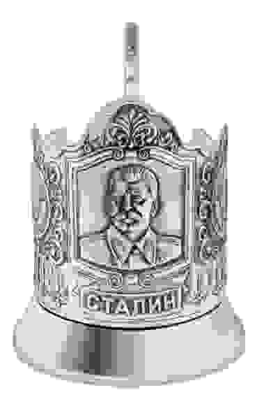 Посеребренный подстаканник "Сталин"